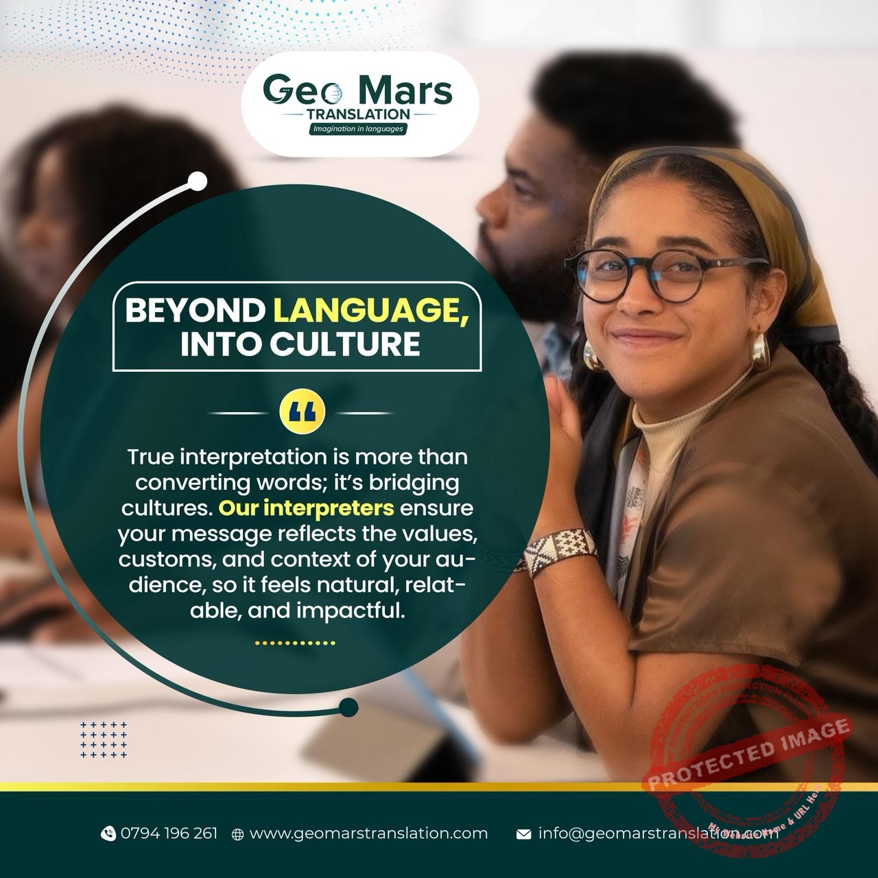 Professional interpreter representing cultural adaptation in multilingual communication